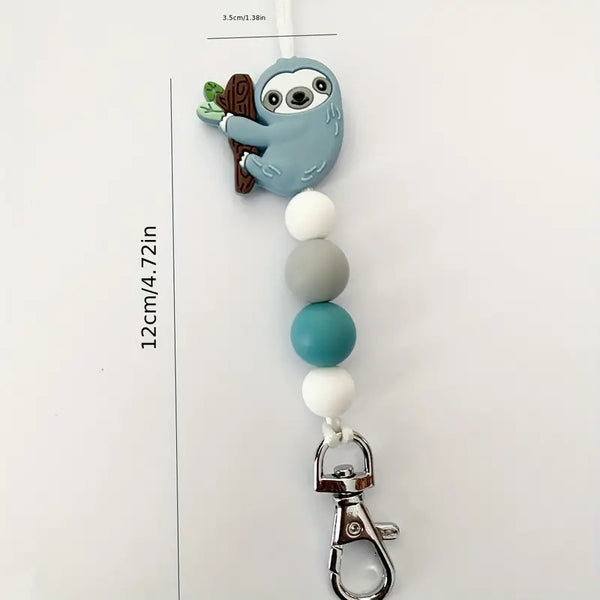 Silicone Sloth Lanyard/Keychain