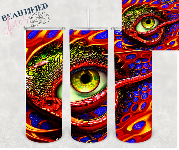 20oz red dragon eye Tumbler