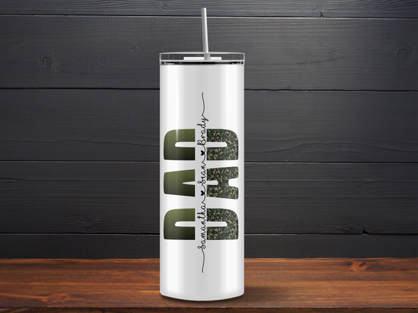 Dad Camo Name Tumbler | Personalized Gift | Starfish Mission Fundraiser