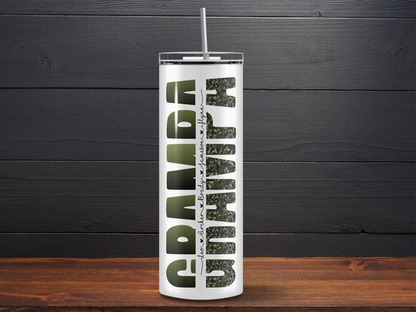 Dad Camo Name Tumbler | Personalized Gift | Starfish Mission Fundraiser