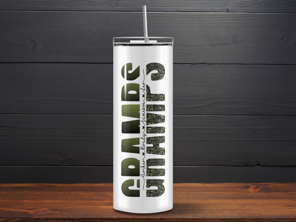 Dad Camo Name Tumbler | Personalized Gift | Starfish Mission Fundraiser