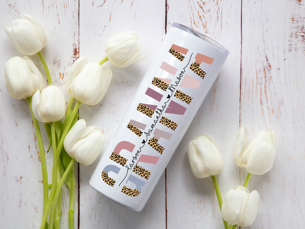 Mom & Grandma Name Tumbler | Personalized Gift | Starfish Mission Fundraiser