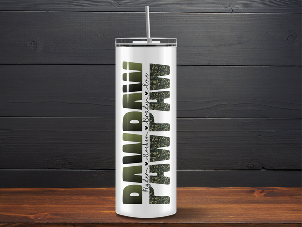 Dad Camo Name Tumbler | Personalized Gift | Starfish Mission Fundraiser