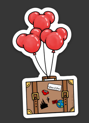 Balloon Luggage Stickers (vinyl)