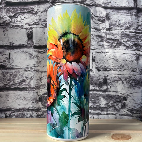 20oz water color sunflowers (Summer Launch)