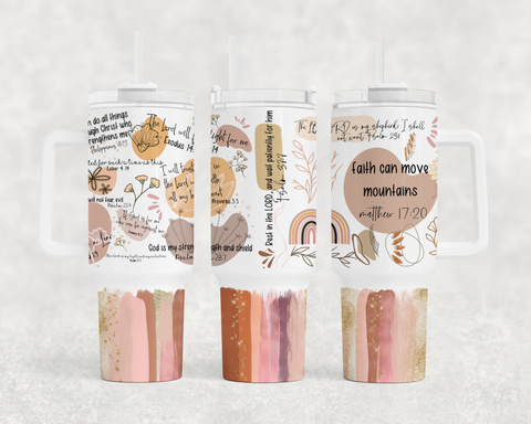 40oz Christian Daily Affirmation Handled Tumbler (Summer Launch)