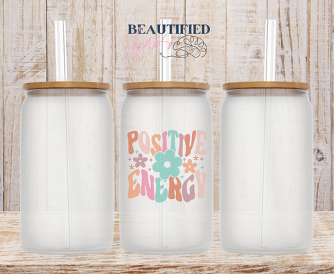 Positive Energy 16oz glass can