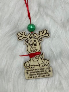 Reindeer Height Christmas Ornament