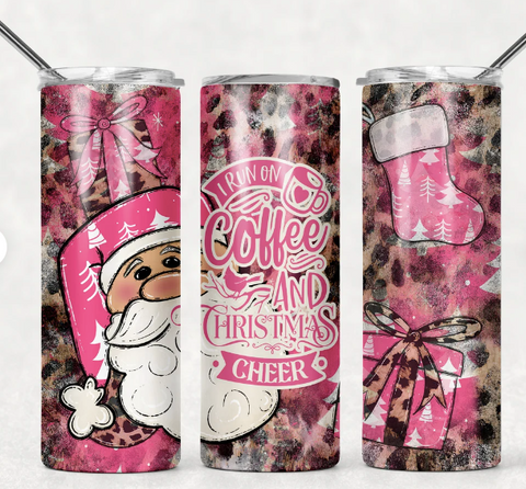 20oz Coffee and Christmas Cheer - Pink