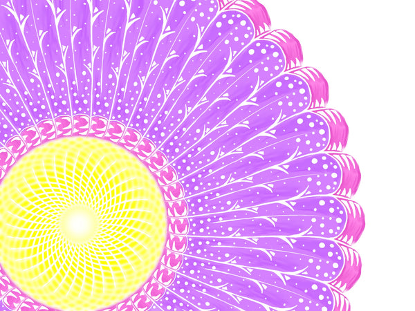 Set of 10 Geometric Flower Notecards