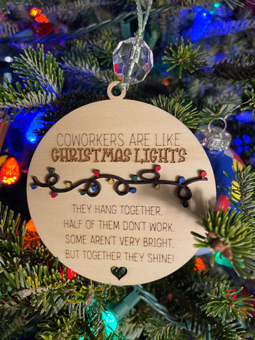 Coworkers Christmas Lights Christmas Ornament